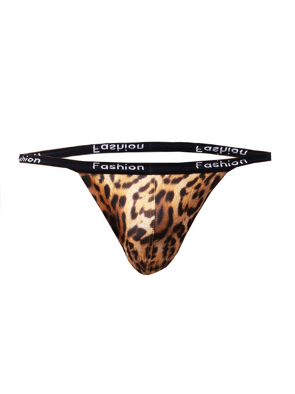 Leopard Print Double String Thong