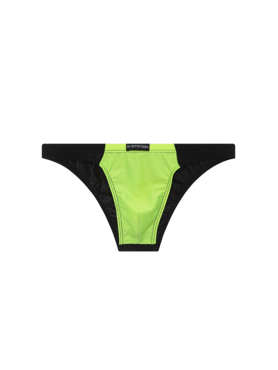 Bold and Sexy Men's Triangle Underwear with Color-Block Design and Shiny Material