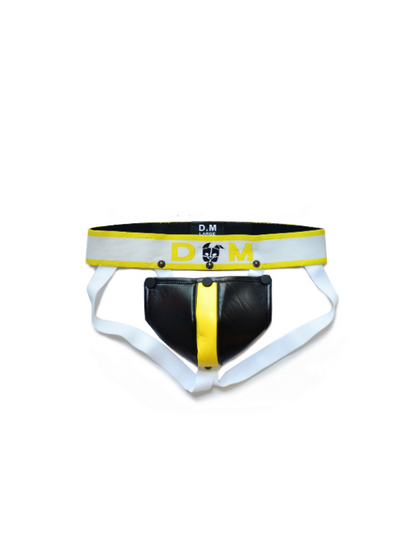 Unique Design Men's Thong with Removable Faux Leather Big Pouch