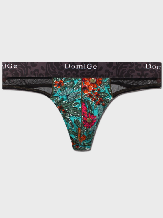 2 PCS Sheer and Sexy: Floral Patterned Thong