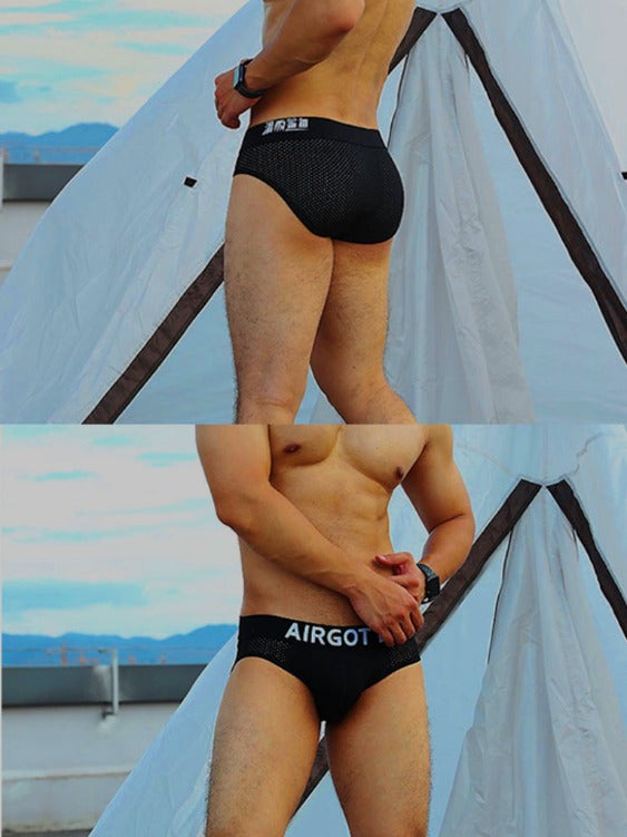 AIRGOTT Men's Sexy Underwear Mesh Brief