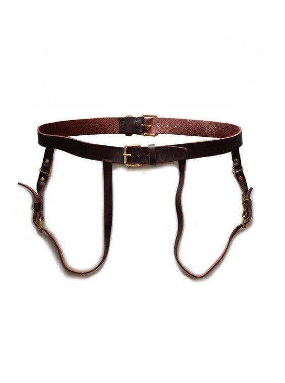 Seductive Leather Thong Belt for Men