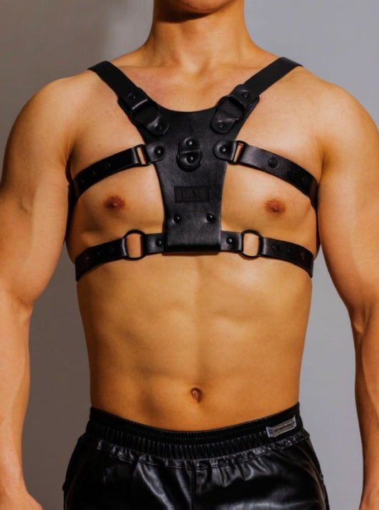 Adjustable Bondage Belt with Sexy Metal Accents for Men