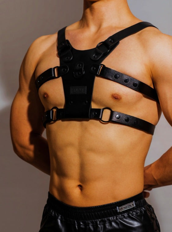 Adjustable Bondage Belt with Sexy Metal Accents for Men