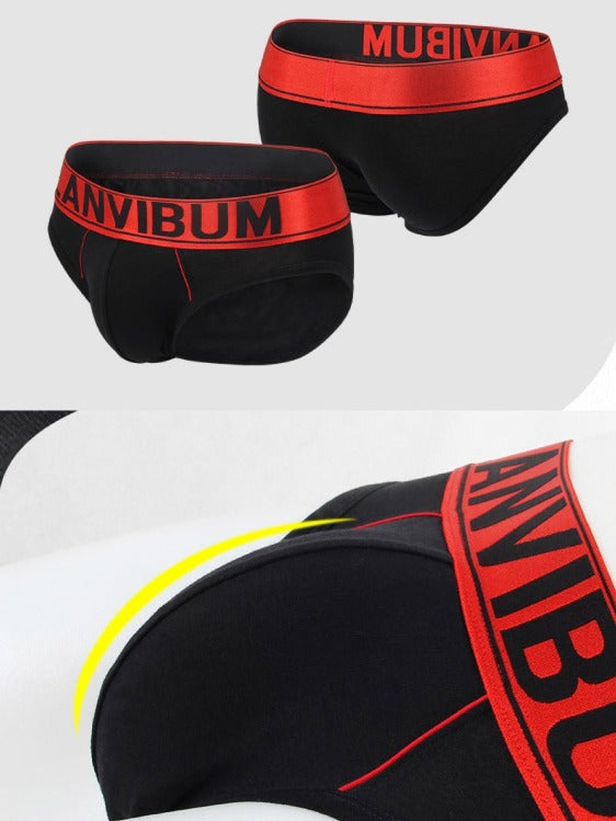 Underwear with Big Pouch and Letter Prints