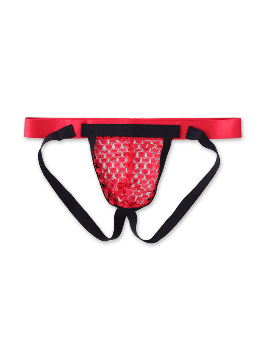 Sexy Mesh Breathable Double Pouch Thong