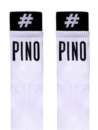 Fake Two Pieces Mid-Calf Length Thick Socks Black