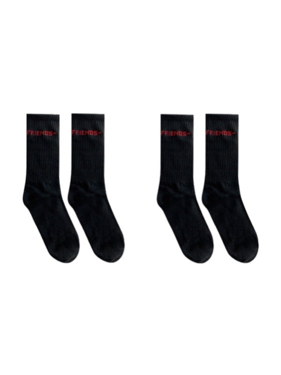 Lover's Sport Retro Socks 2 Pairs  Black 