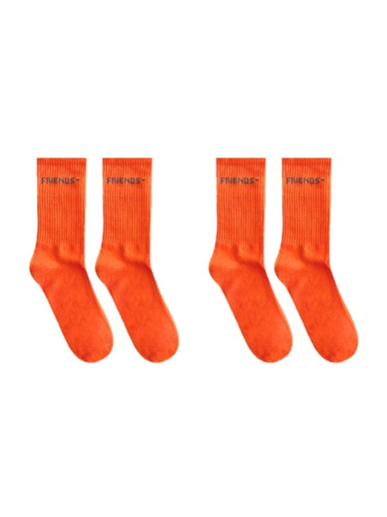 Lover's Sport Retro Socks 2 Pairs Orange 