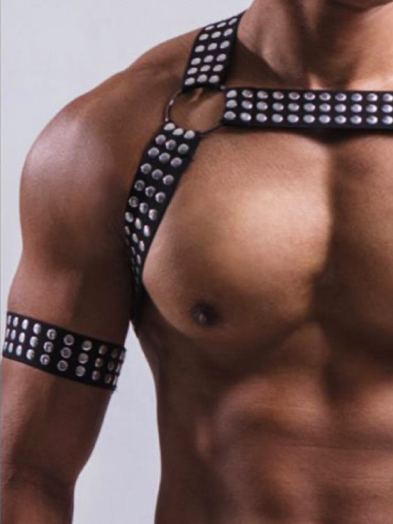 Punk Metal Stretch Chest Strap