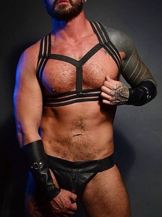 Goth Lines Sexy Elastic Harness