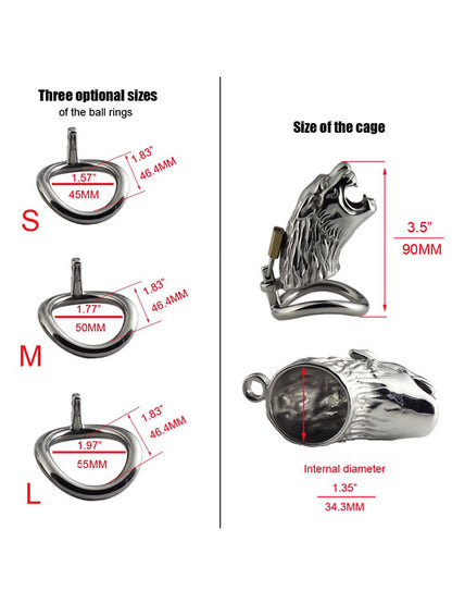 X-Wolverine Locking Chastity Cage