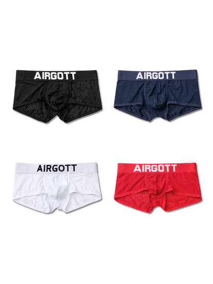 Sexy and Trendy Men's Boxer Briefs with Breathable Mesh Design and Big Pouch