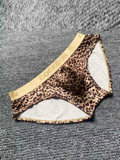 Sexy Low-rise Leopard Print Triangle Briefs